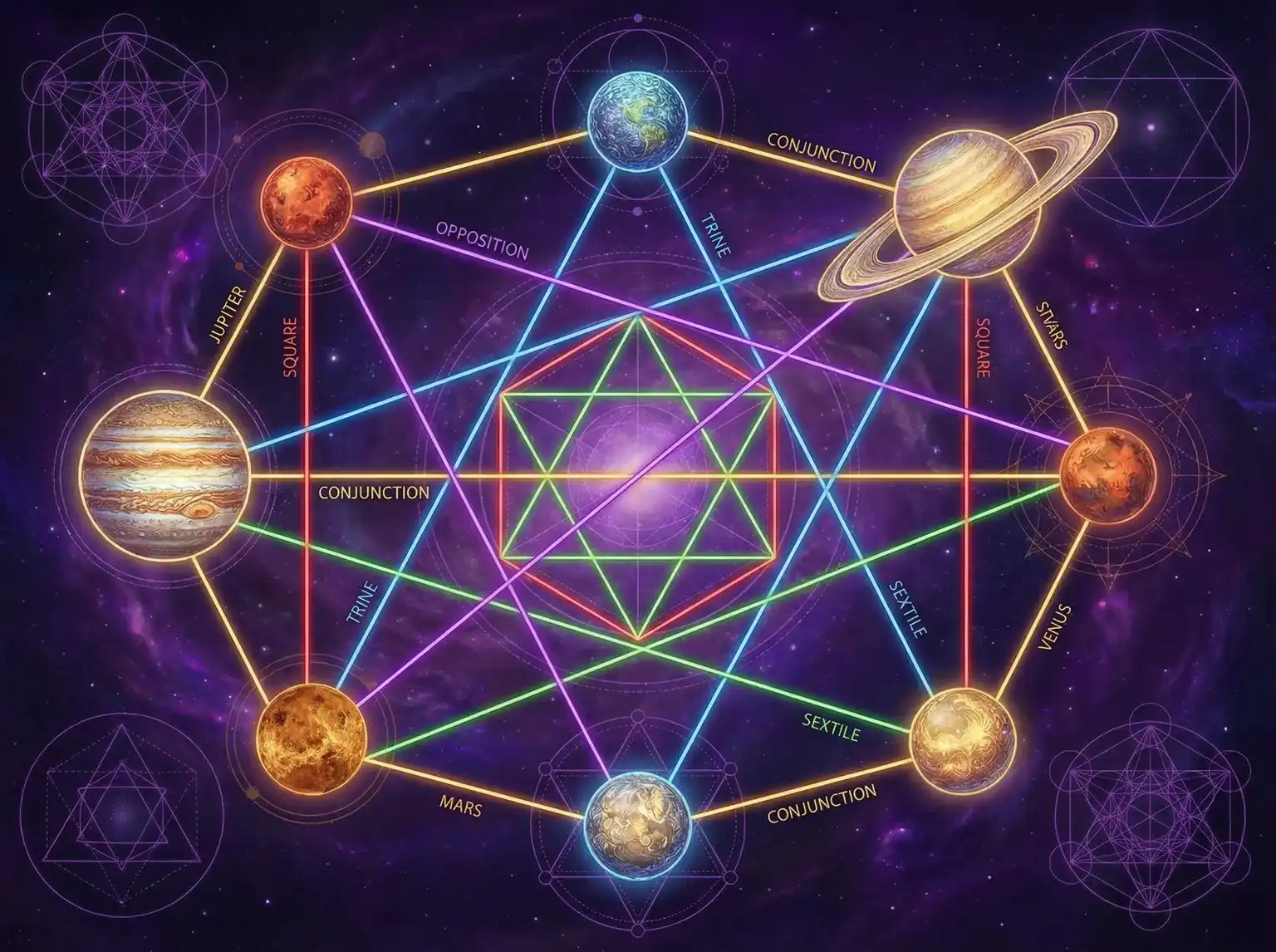 行星相位解读 - 青柠直播在线观看 | 占星学进阶